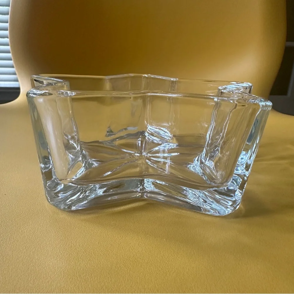 Crate & Barrel Set of 3 Glass Star Bowls